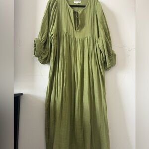 Daughter of india color fern 100% cotton double lined gauze new